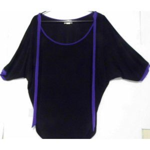 Casual Land Women's Black Purple Shirt Size L